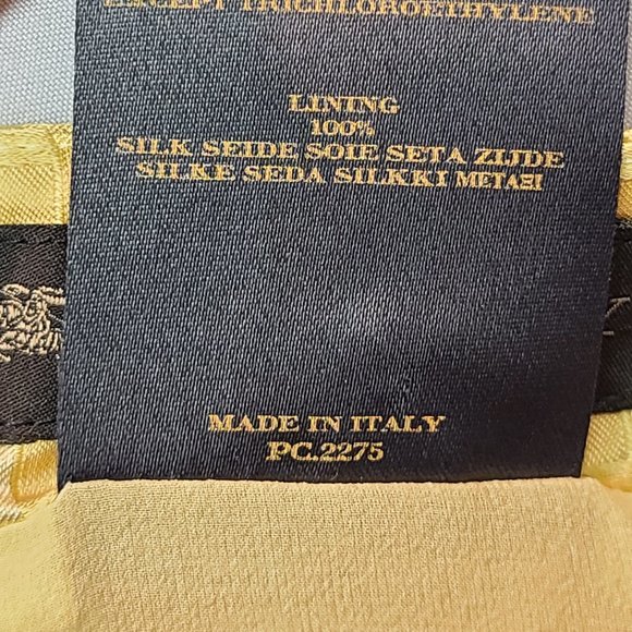 Burberry Skirt Silk Gold A Line Prorsum Runway Midi Made in Italy Womens 40 - Picture 7 of 8